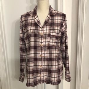 UGG women’s size M plaid woman pajama top